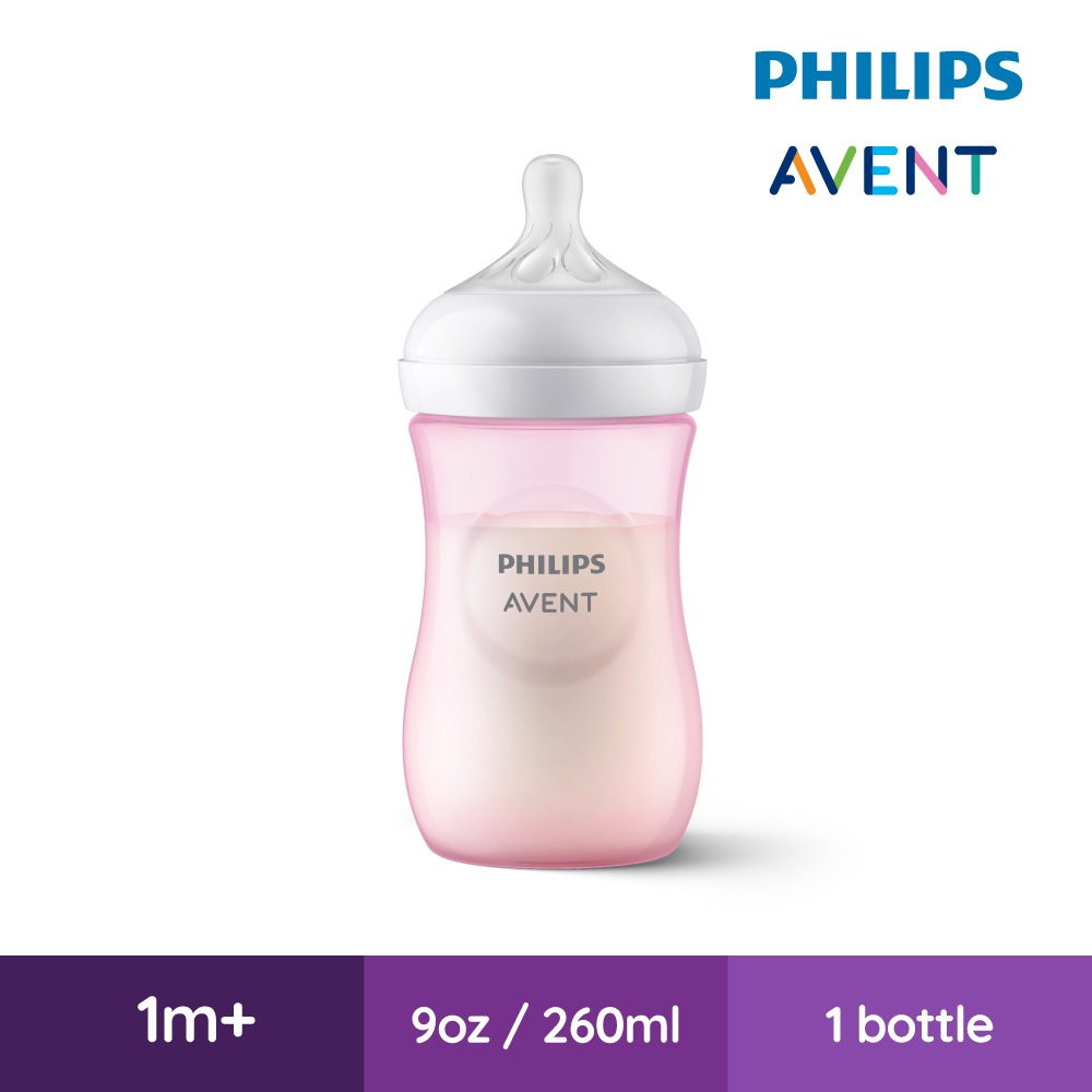 Philips Avent Natural Response PP 9oz Bottle - Pink (Single - 20590311)