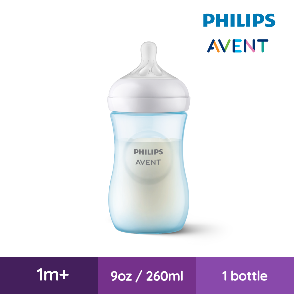 Philips Avent Natural Response PP 9oz Bottle - Blue (Single - 20590321)