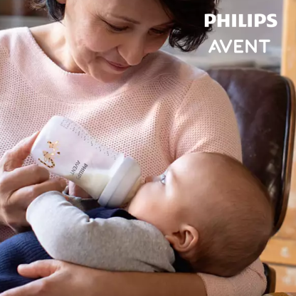 Philips Avent Natural Response Decorated Bottle 260ML - Giraffe Design