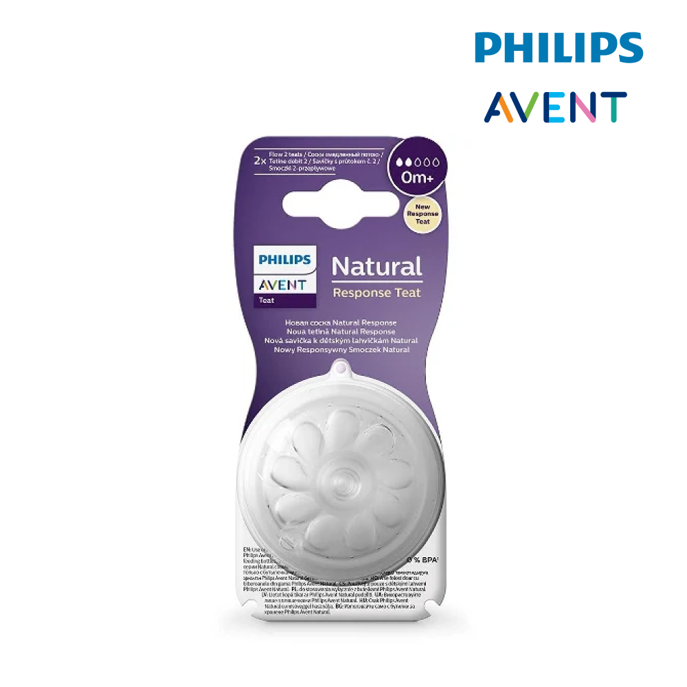 Philips Avent Teat Natural Response Newborn 0Months+ - 2 Pieces (20596202)