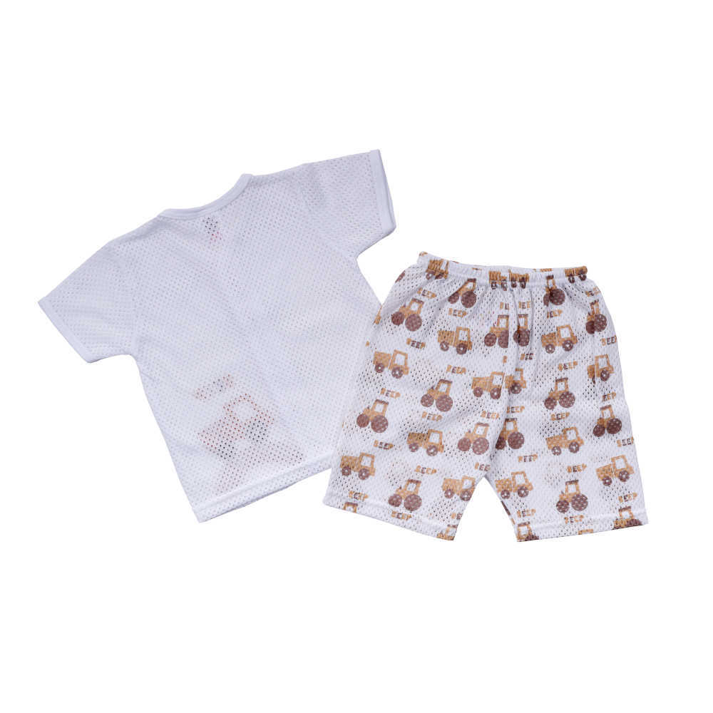 Baby Hippo Infant Eyelet Suitset HBS0224-21023 - Brown