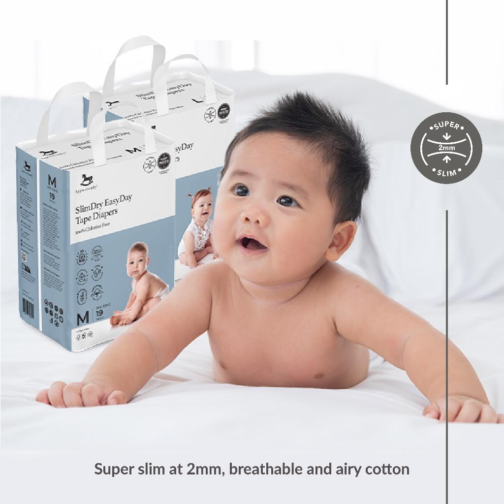 Applecrumby SlimDry EasyDay Tape Diapers L38