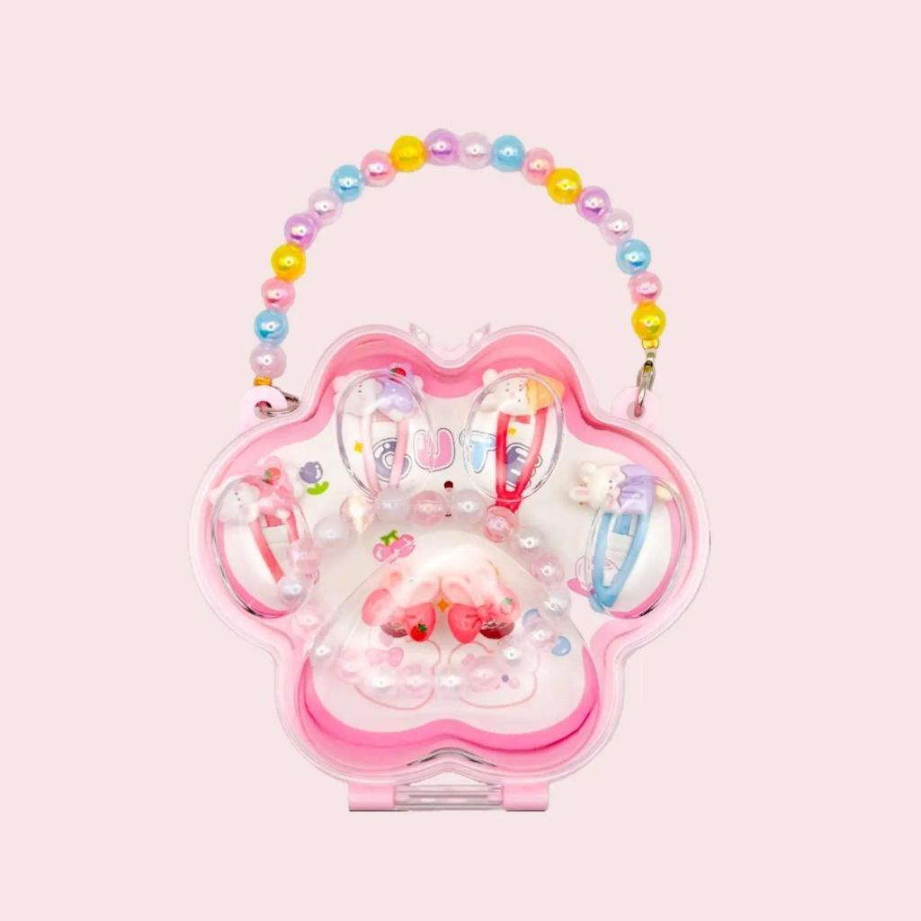 Baby Hippo Girl Accessories Gift Box - Flower Pink
