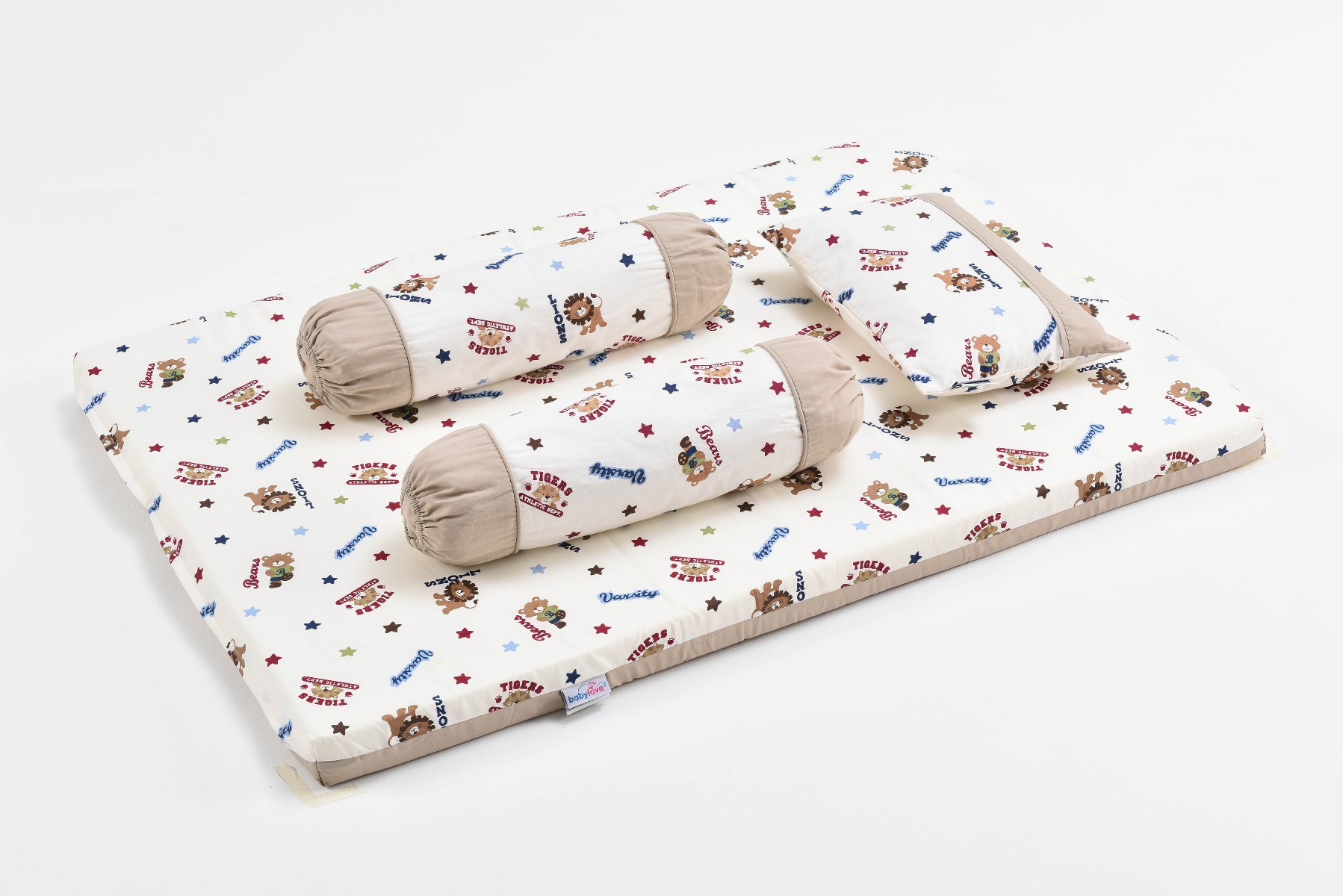 Baby Love 4 in 1 Mattress Set with Pillow & Bolster - Animals Star (Model: 2980)