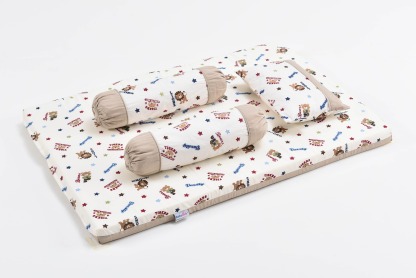 Baby Love 4 in 1 Mattress Set with Pillow & Bolster - Animals Star (Model: 2980)