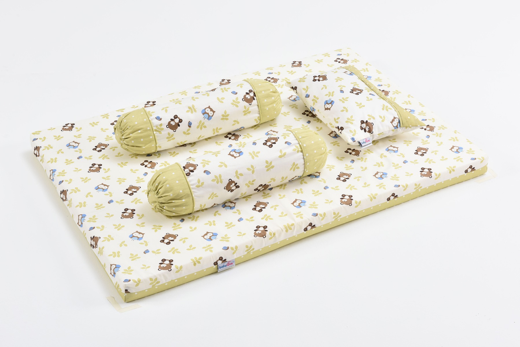 Baby Love 4 in 1 Mattress Set with Pillow & Bolster - Good Night Owl (Model: 2980)