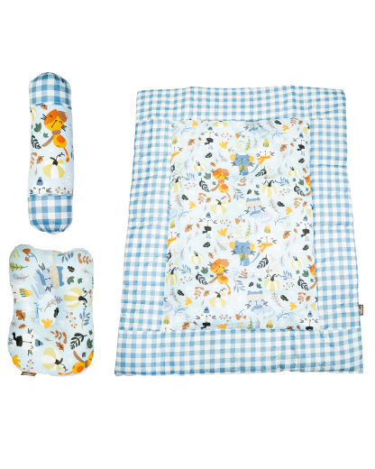 LIVKIN 3IN1 COMFORTER SET BLUE/GREY - FB