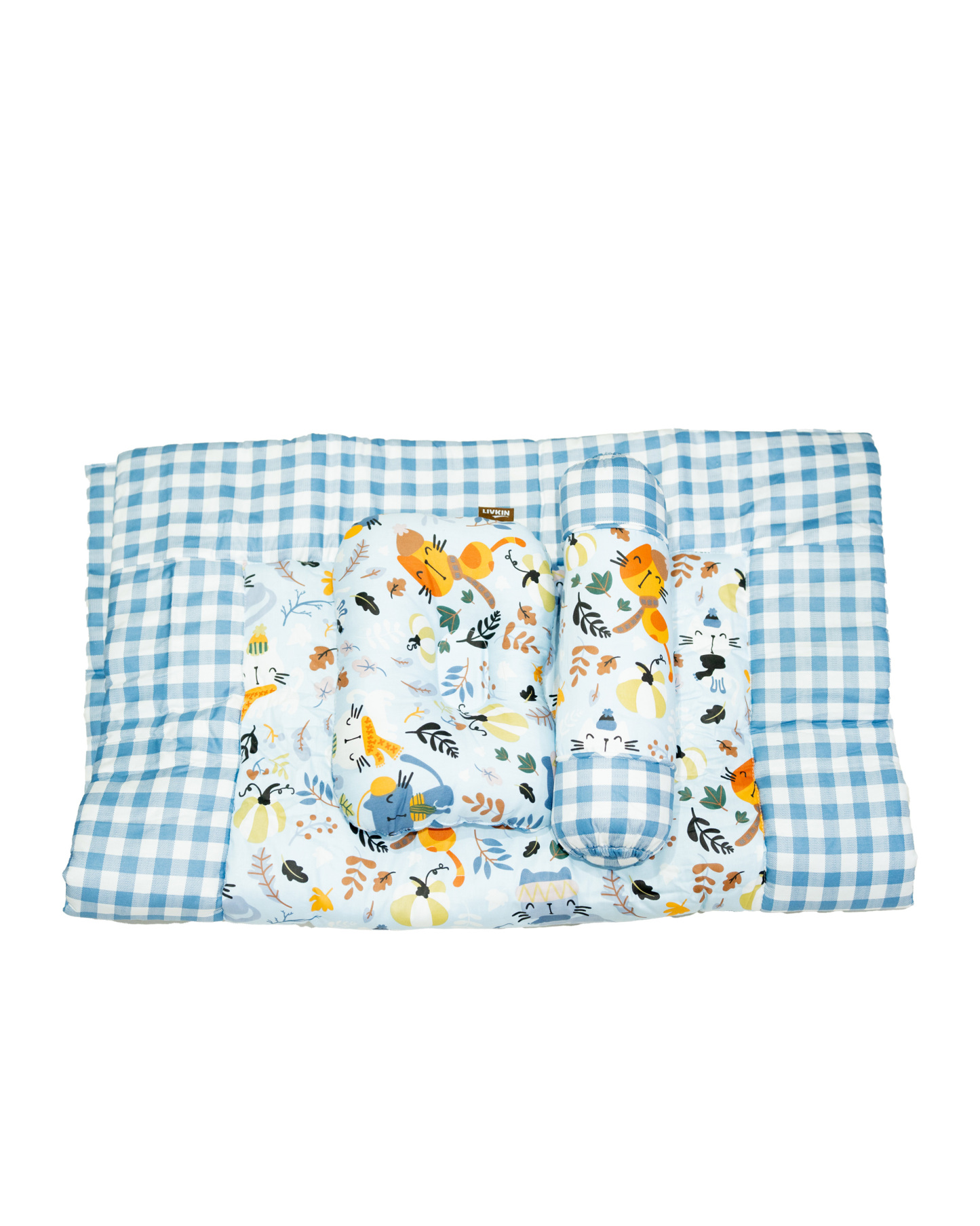 LIVKIN 3IN1 COMFORTER SET BLUE/GREY - FB