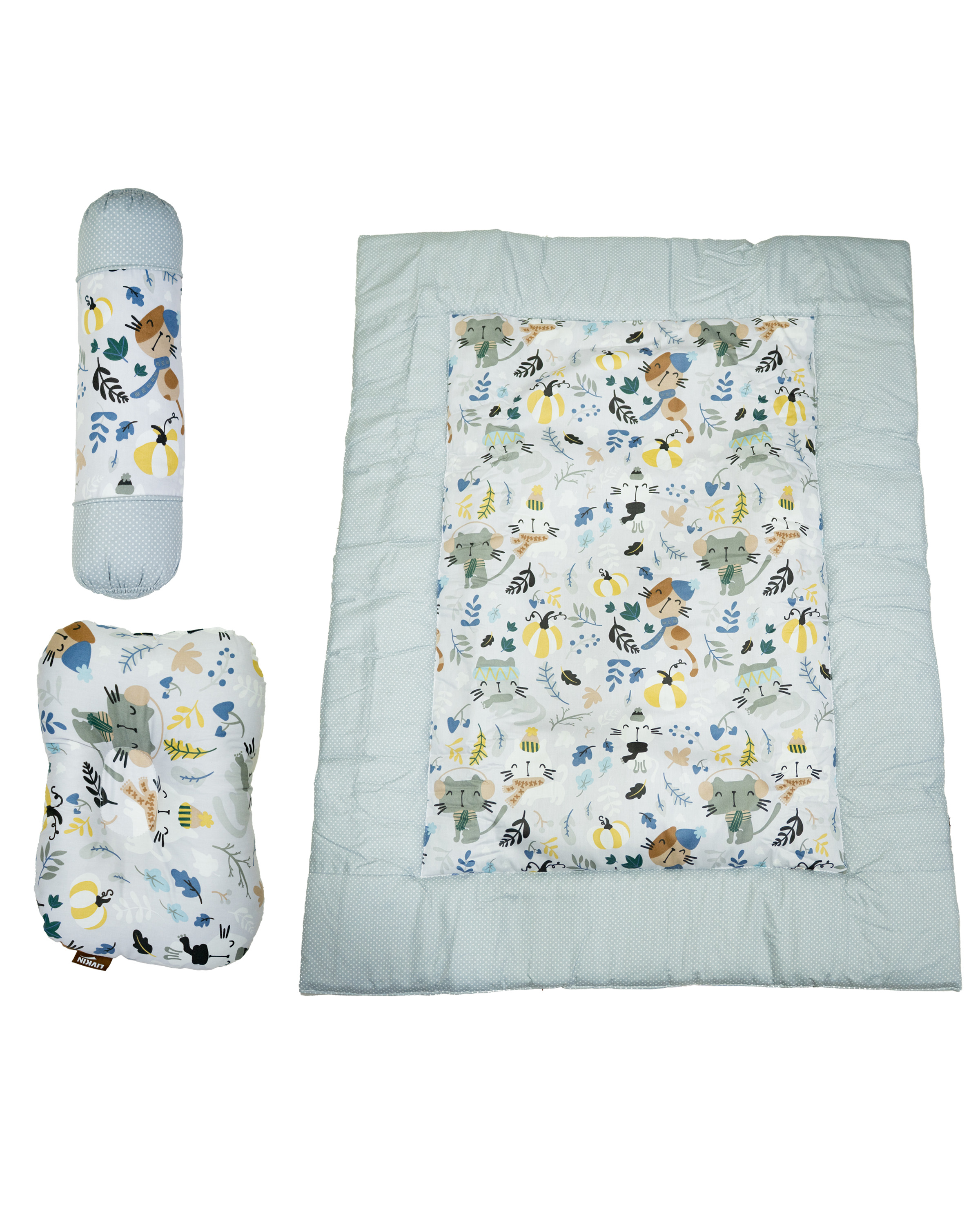 LIVKIN 3IN1 COMFORTER SET BLUE/GREY - FB