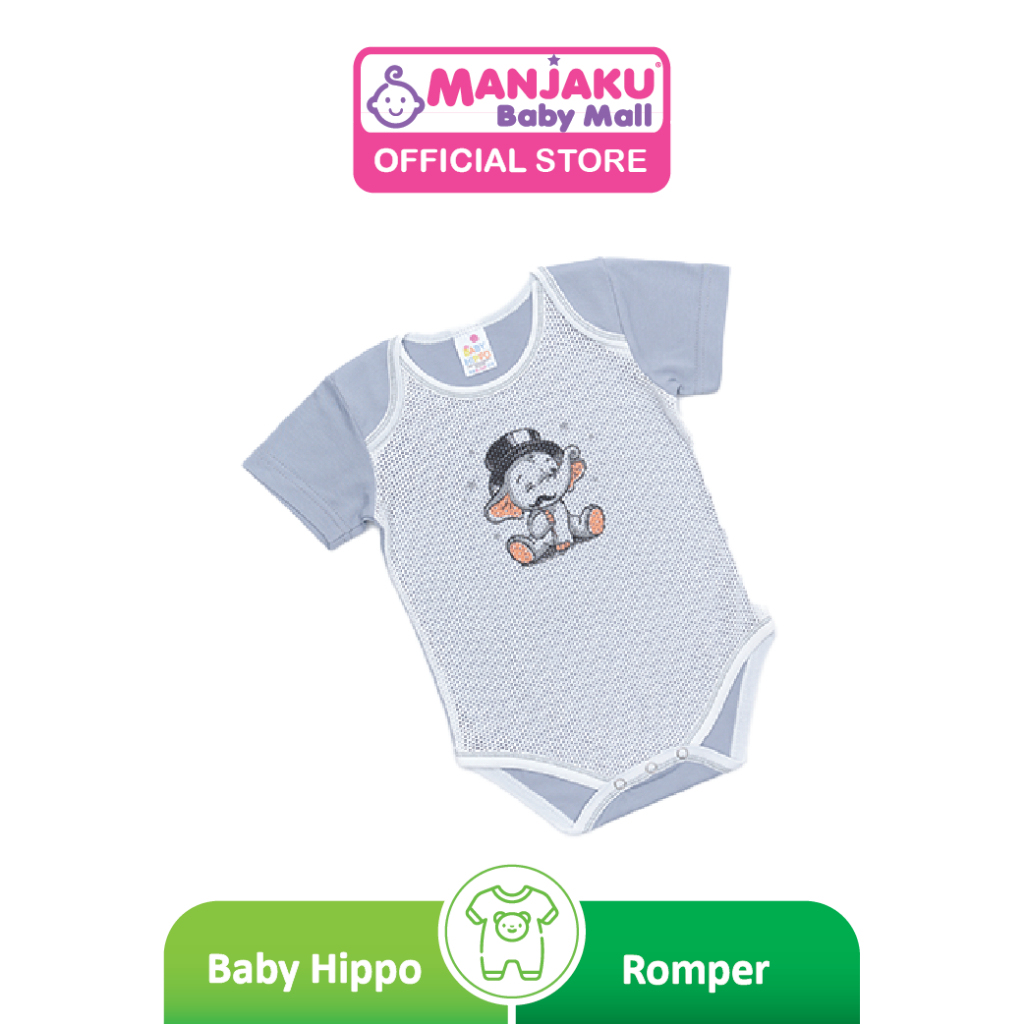 Baby Hippo Unisex Basic Essential Collection Romper - White (HFR0123-1