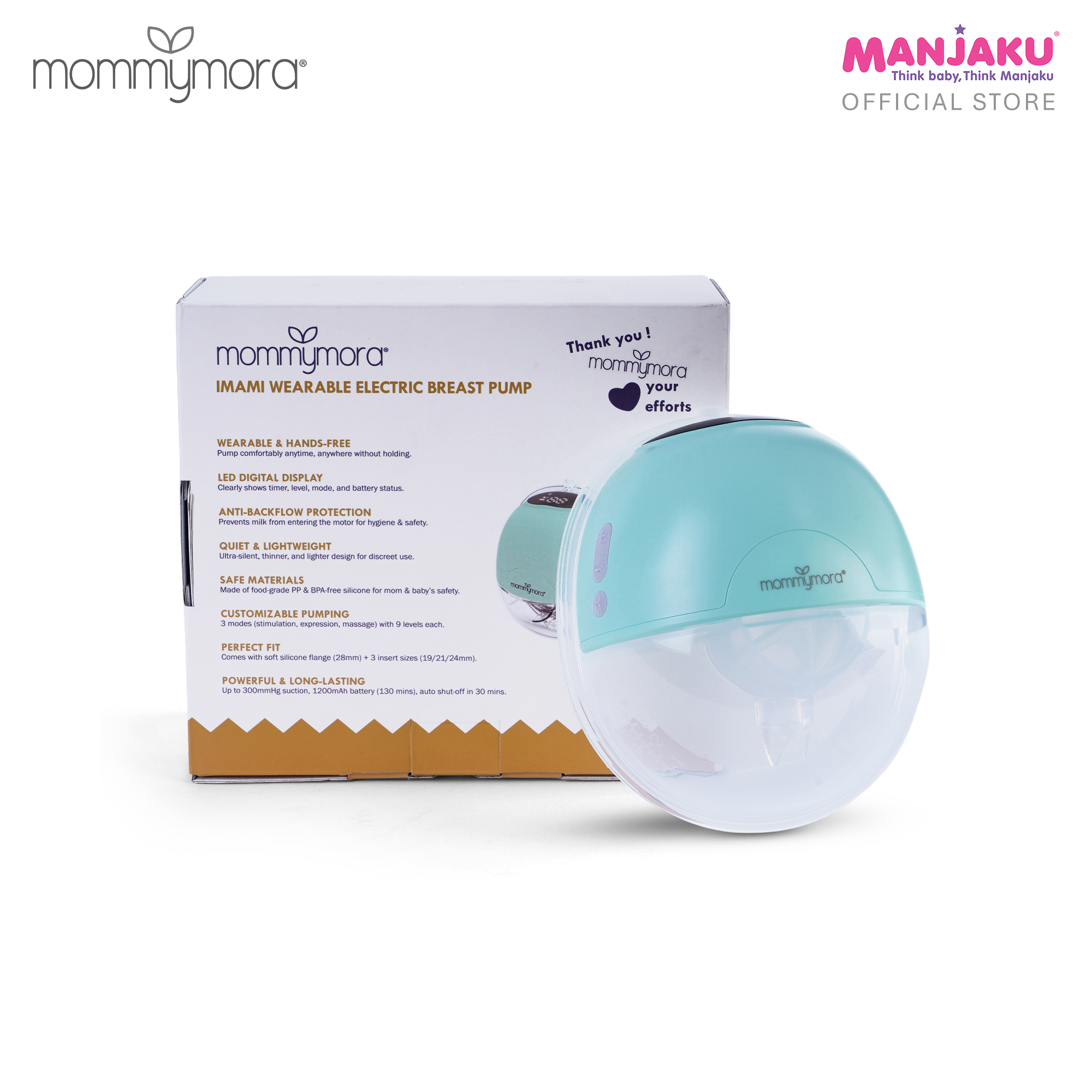 MOMMYMORA WEARABLE BPUMP W APP