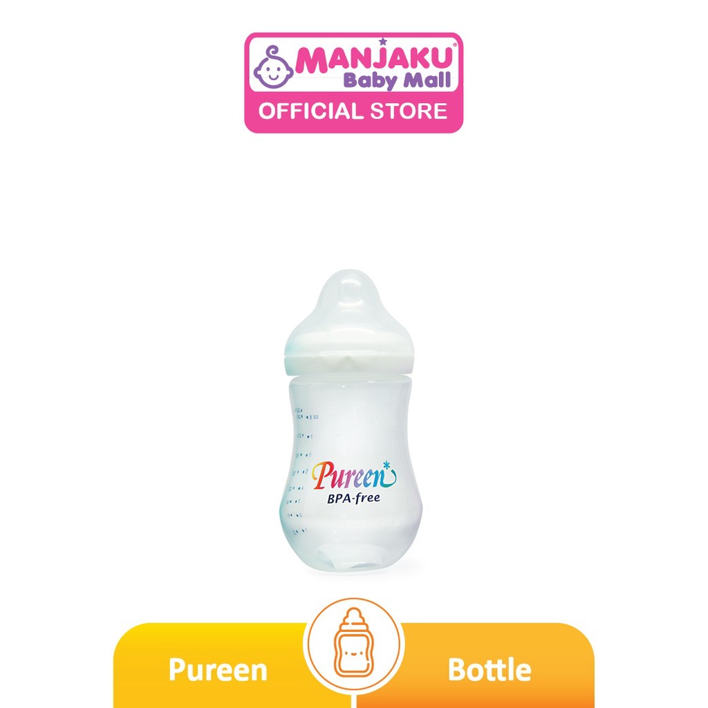 Pureen Wide Neck Bottle 8oz- Assorted Color