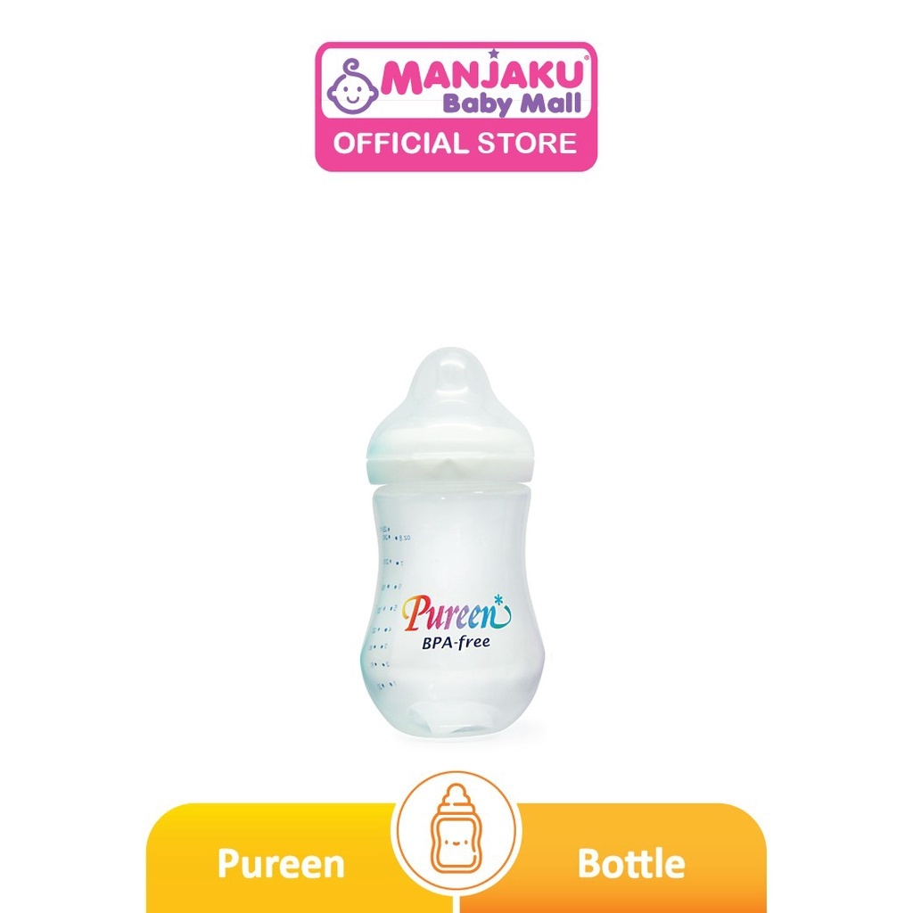 Pureen Wide Neck Bottle 8oz- Assorted Color