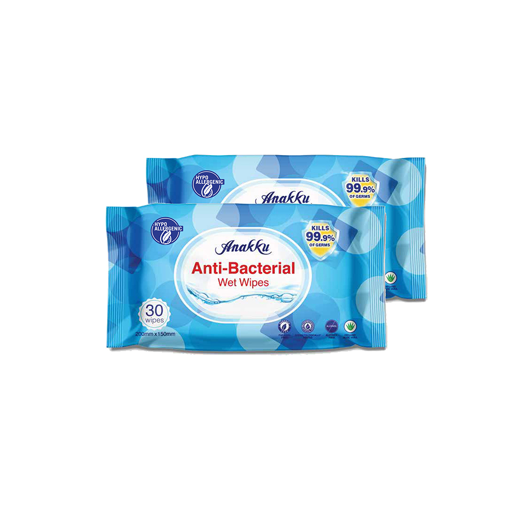 ANAKKU WET TISSUE 30X2'S(ANTI-BACTERIA)