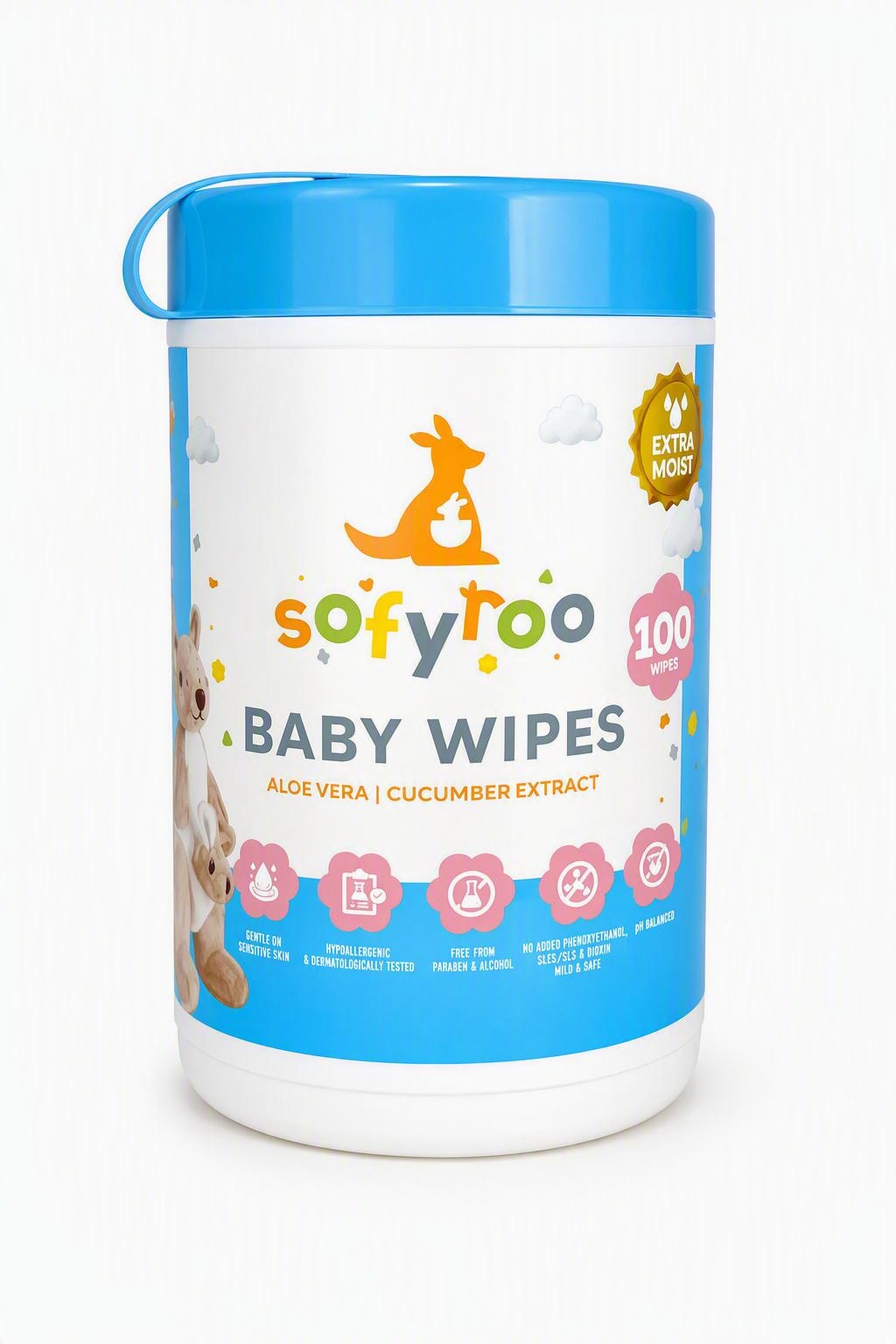 SOFYROO B.WIPES CAN 100S EXTRA MOIST