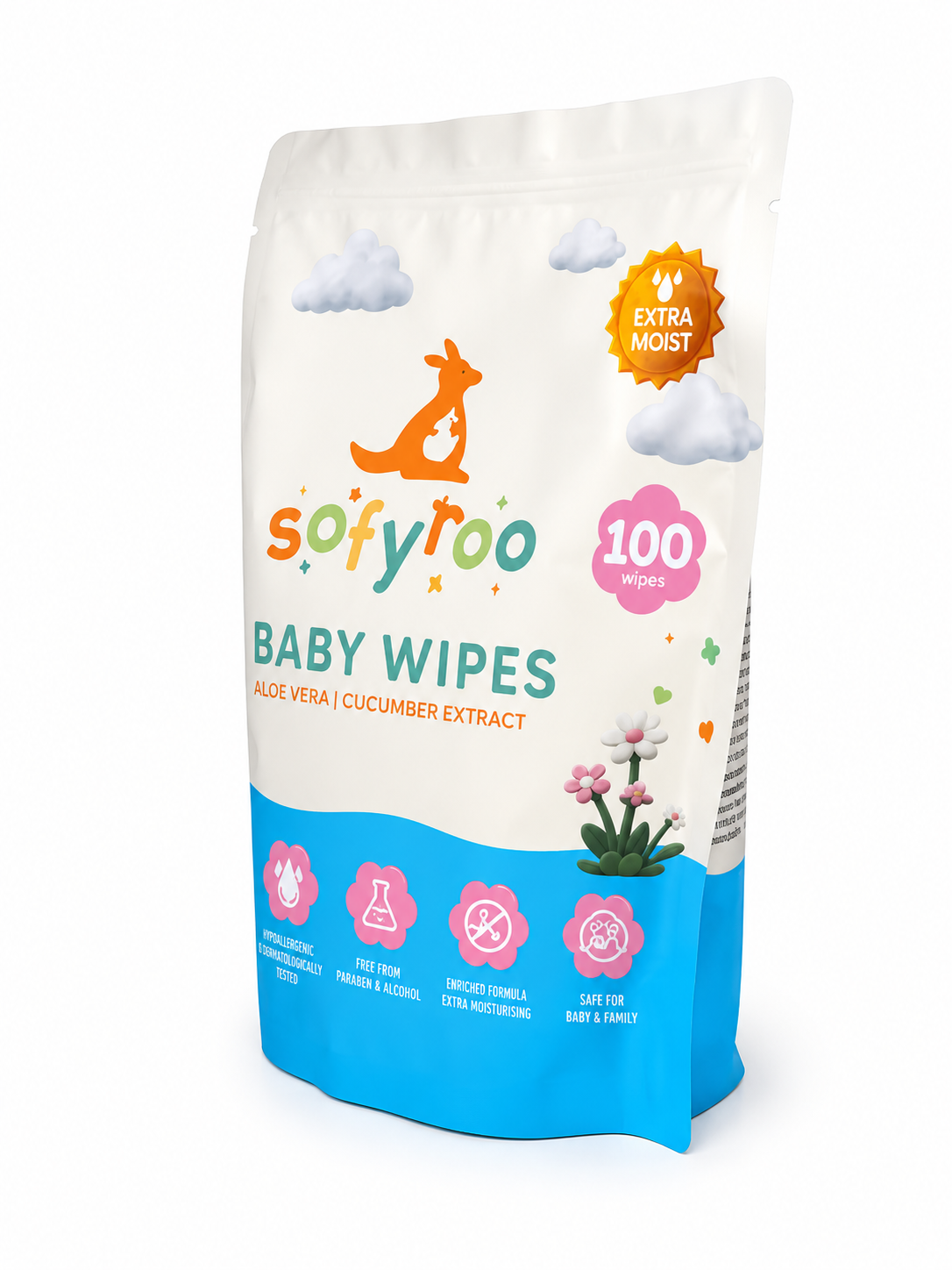 SOFYROO B.WIPES REFILL 100S EXTRA MOIST