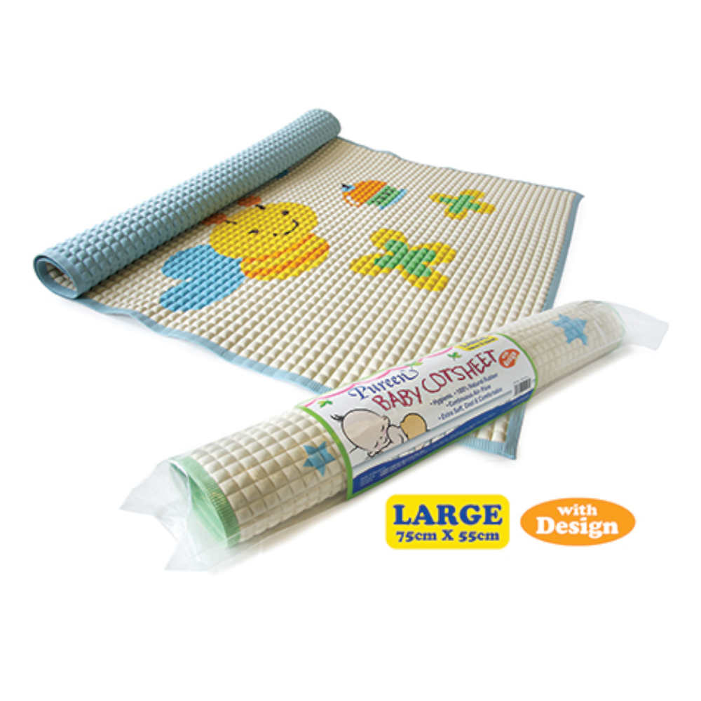 Pureen Cot Sheet with Design 55CMx75CM (L Size) - Assorted Color
