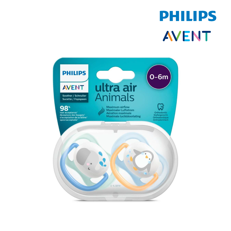 Philips Avent Ultra Air Lime/Animal 0-6Months (Elephant and Penguin) - Boy(33308005)