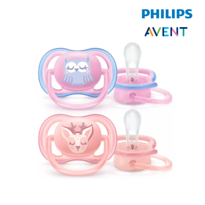 Philips Avent Ultra Air Pacifier 0-6Months (Owl and Deer) - Girl (33308502)