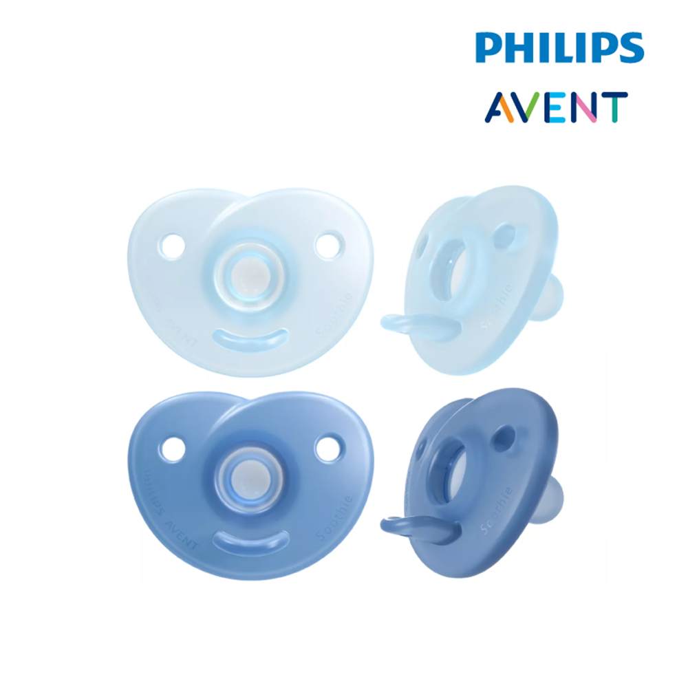 Philips Avent Curved Soothie (2 Pieces) - 0-6 Months (Boy)
