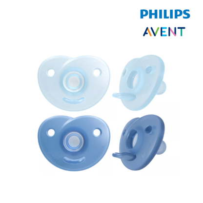 Philips Avent Curved Soothie  (2 Pieces) - 0-6 Months (Boy)