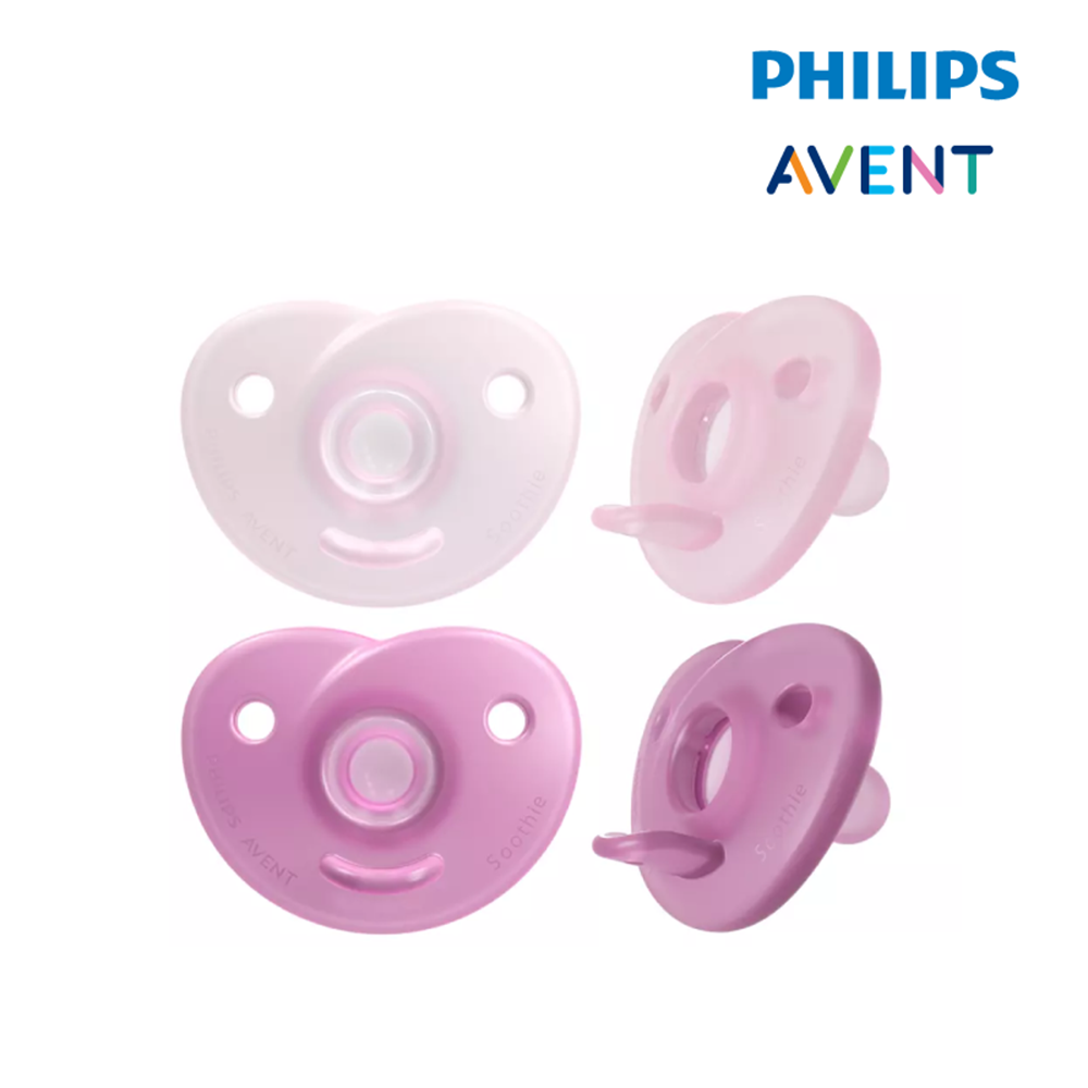 Philips Avent Curved Soothie  (2 Pieces) - 0-6 Months (Girl)