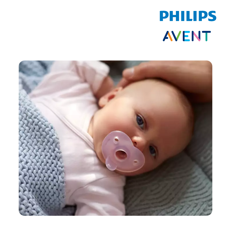 Philips Avent Curved Soothie  (2 Pieces) - 0-6 Months (Girl)
