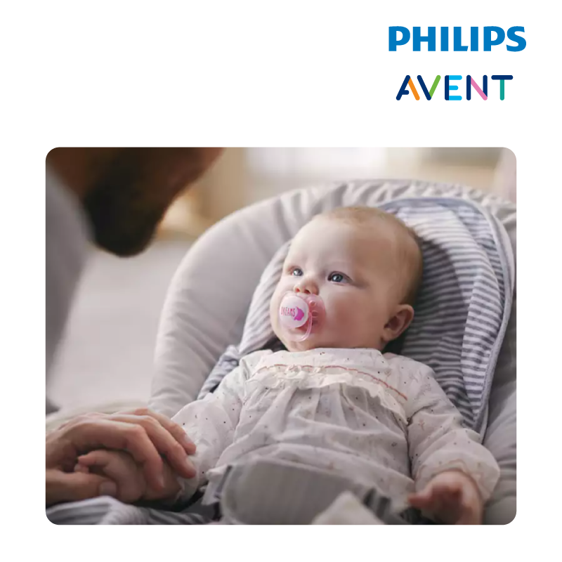 Philips Avent Ultra Soft Pacifier 0-6Months (Pink and White) - Girl (33322202)