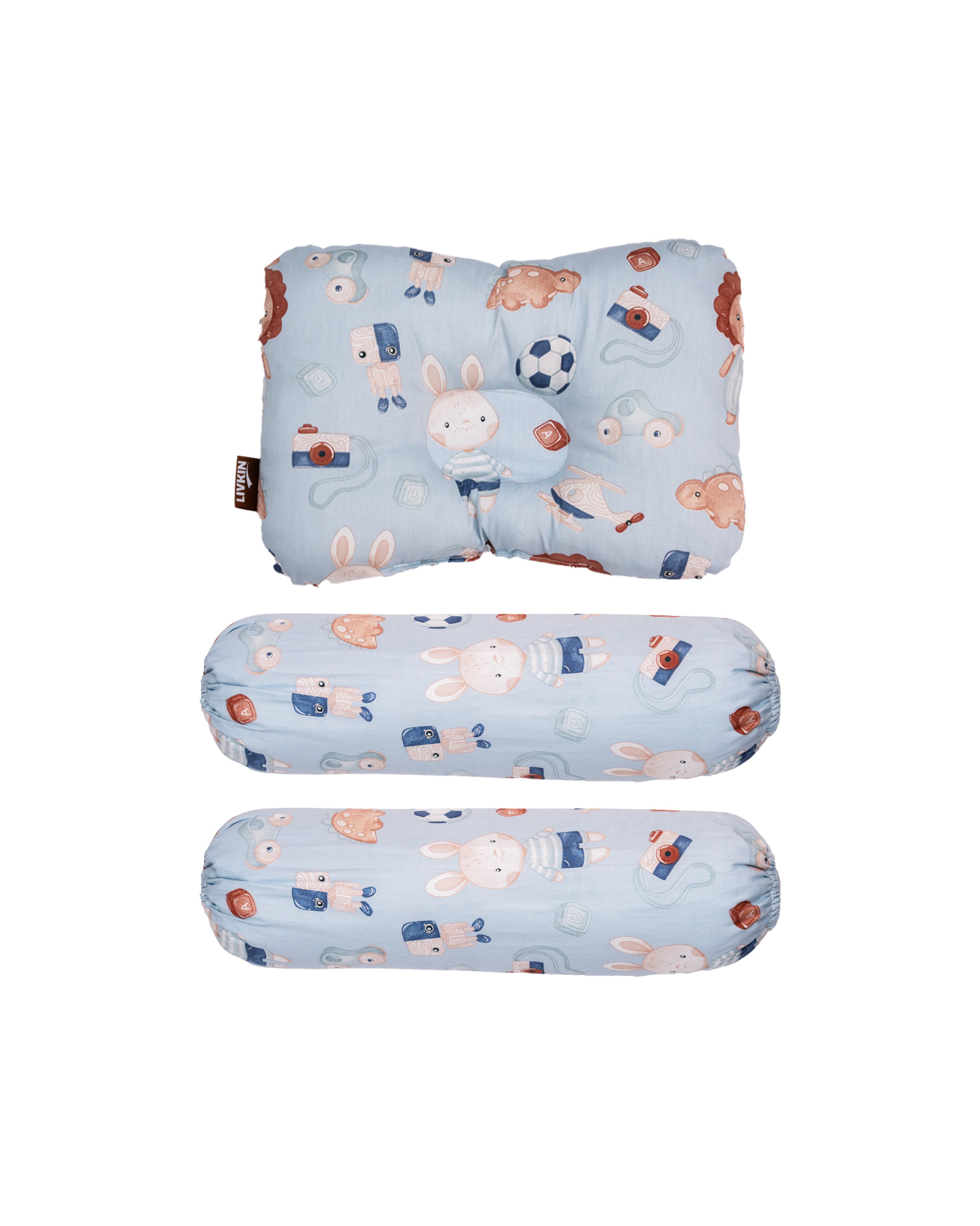 LIVKIN 3IN1 DIMPLE PILLOW & BOLSTER SET