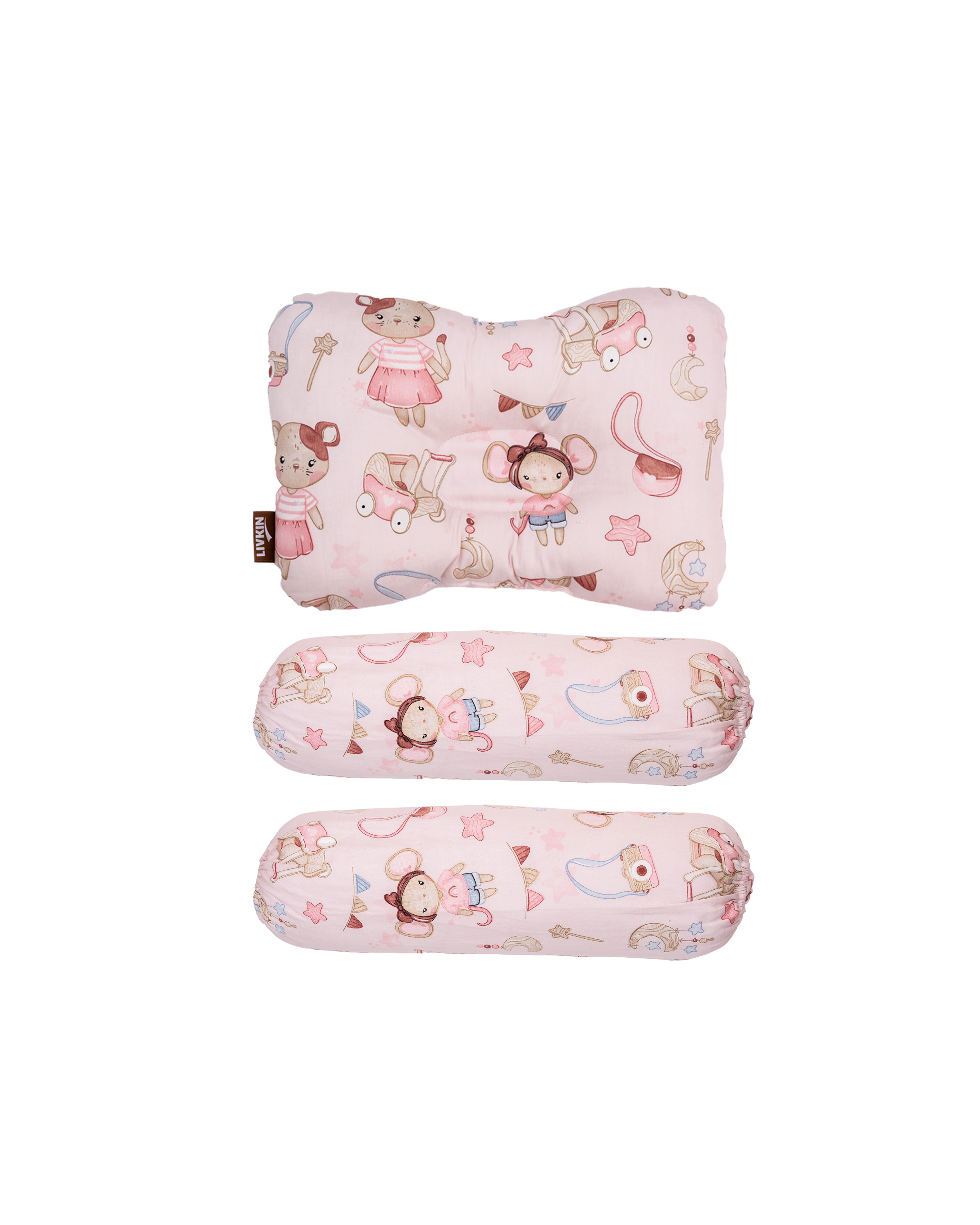 LIVKIN 3IN1 DIMPLE PILLOW & BOLSTER SET