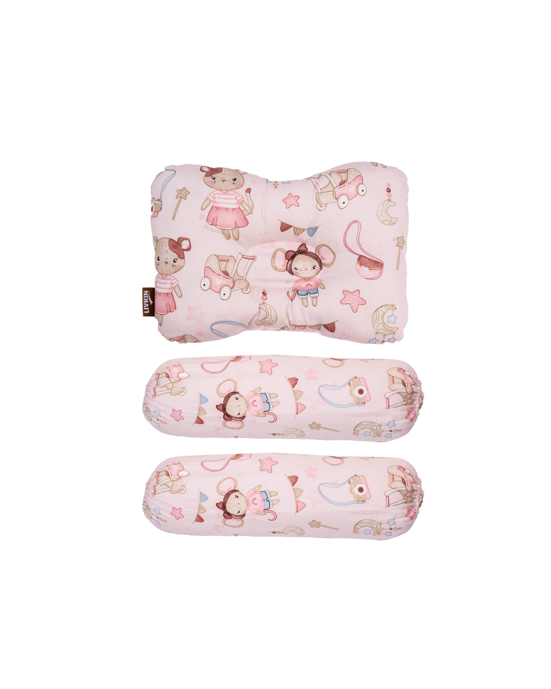 LIVKIN 3IN1 DIMPLE PILLOW & BOLSTER SET