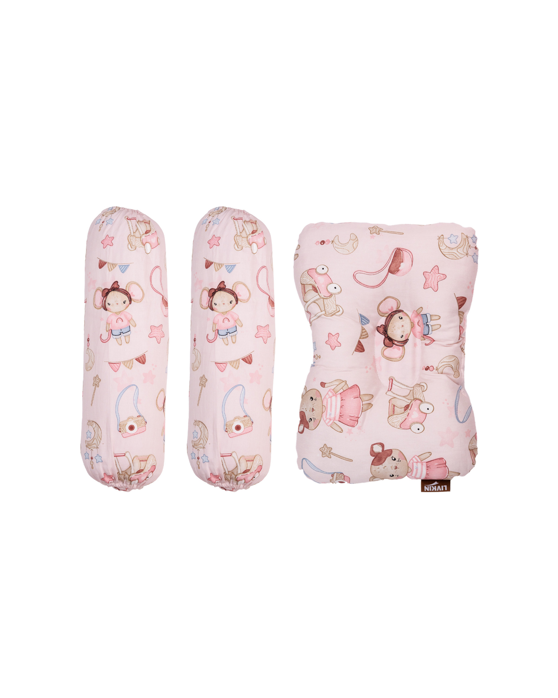 LIVKIN 3IN1 DIMPLE PILLOW & BOLSTER SET