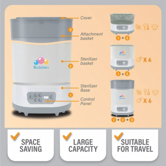 Bubbles (BUE1002) Steam and Dry Sterilizer BPA Free