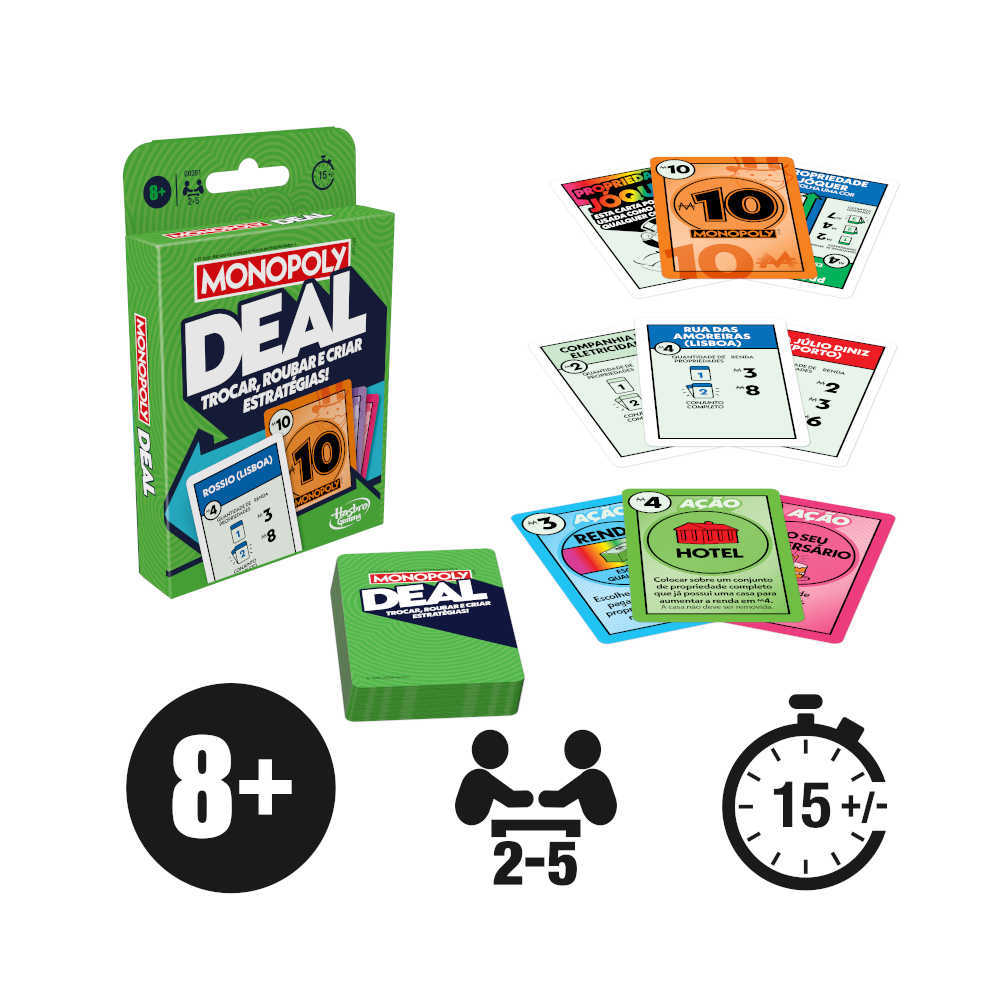 Monopoly Deal Quick Playing Family Card Game (Model:G0351)