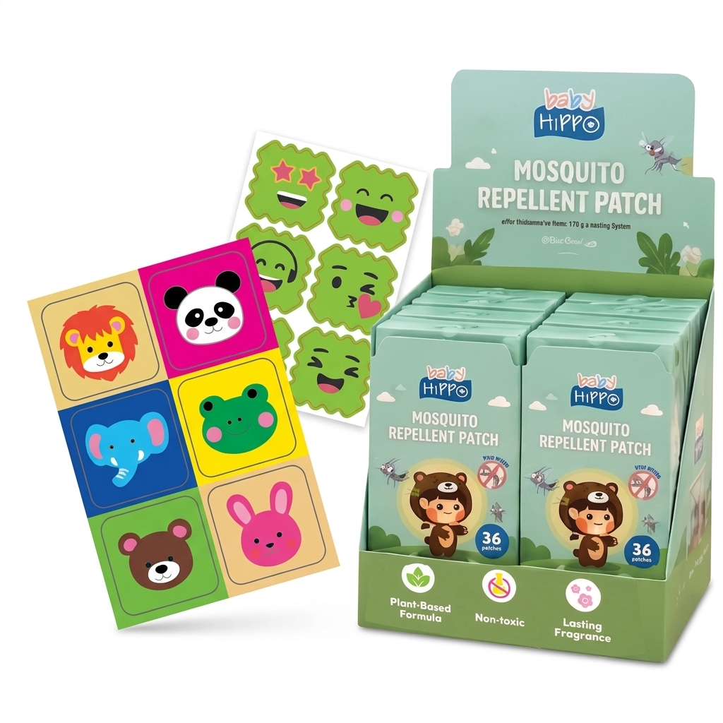 BABY HIPPO MOSQUITO REPELLENT PATCH 36S