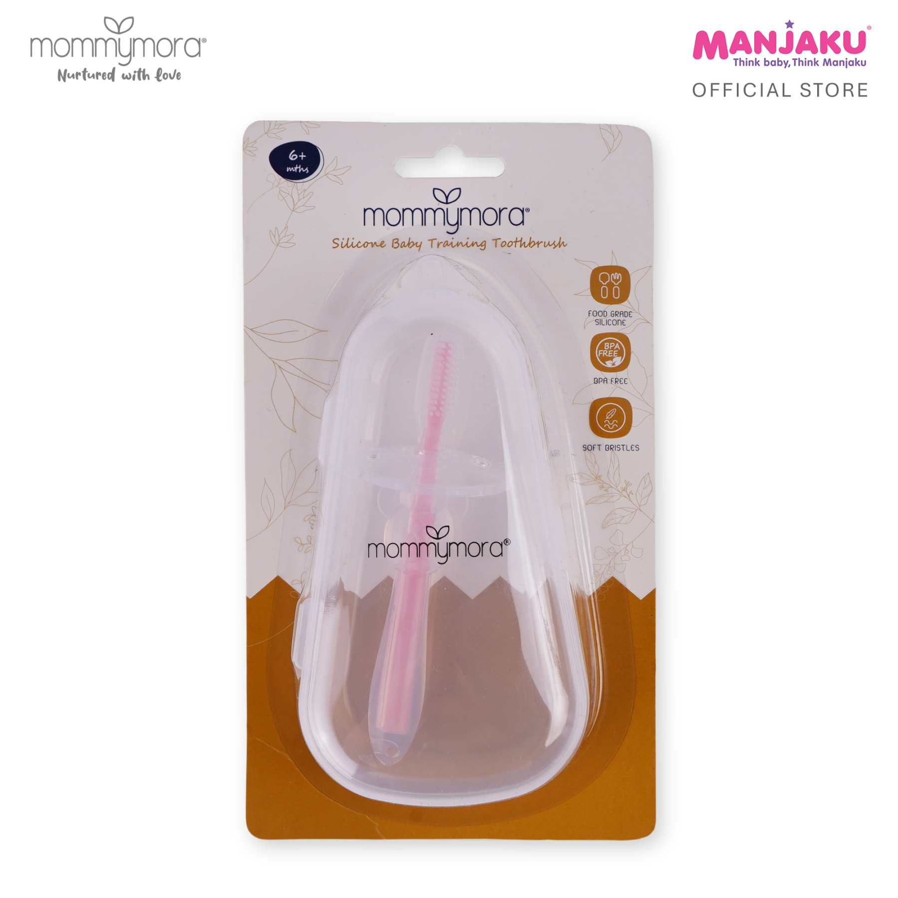 MOMMYMORA SILICONE TOOTHBRUSH PINK