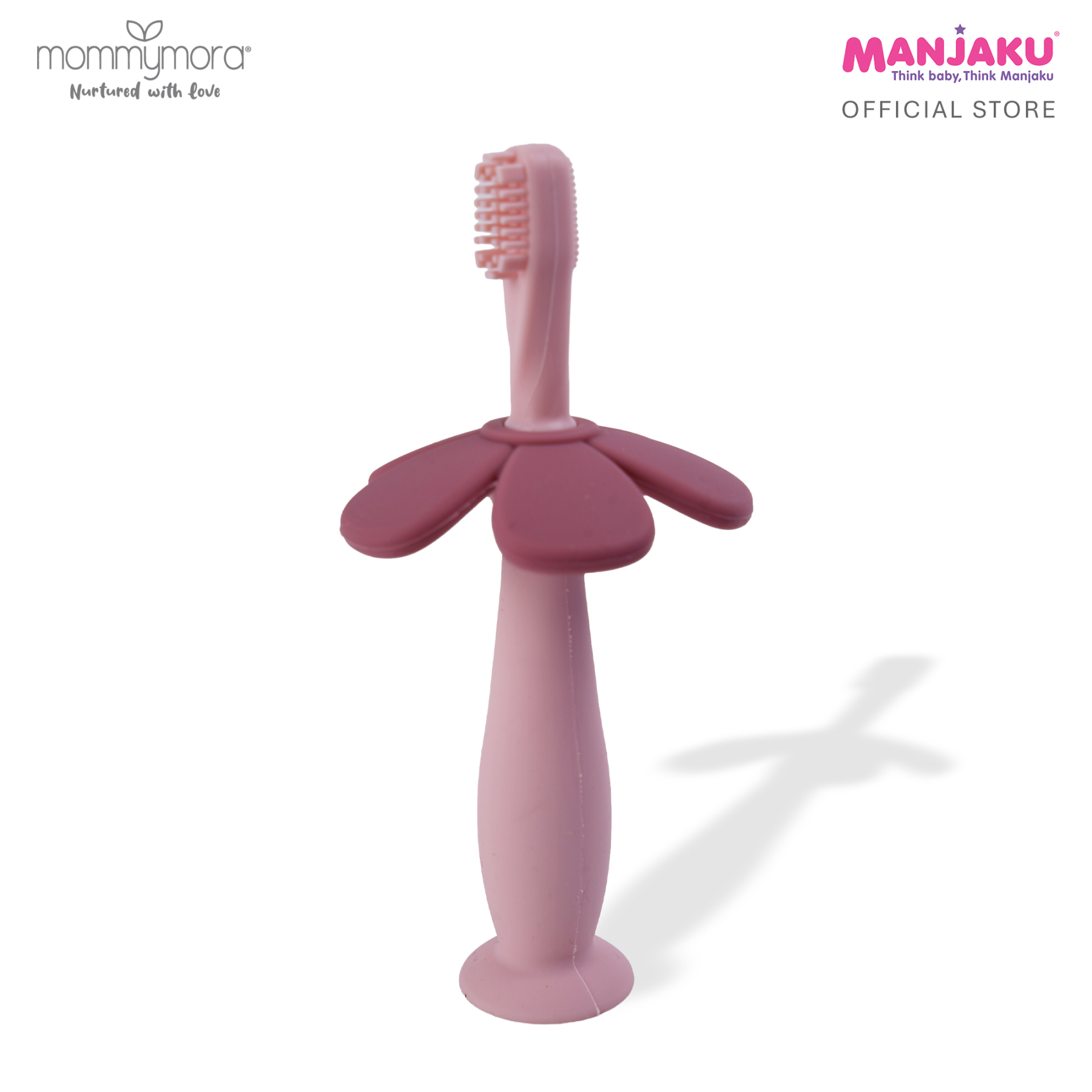 MOMMYMORA SILICONE TRAINING TOOTHBRUSH PINK