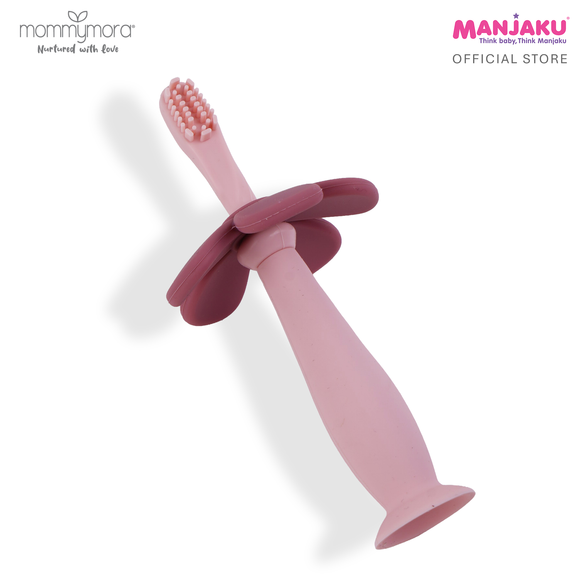 MOMMYMORA SILICONE TRAINING TOOTHBRUSH PINK