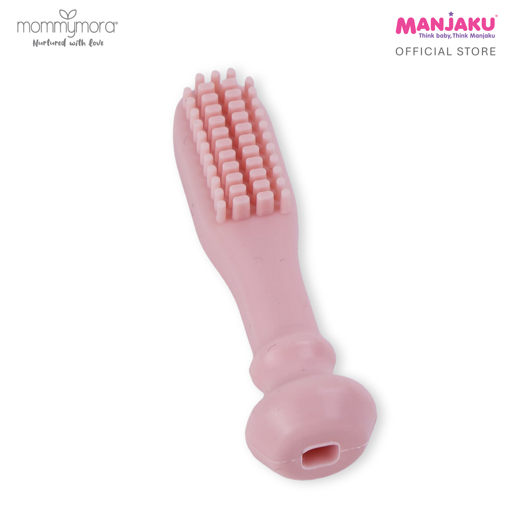 MOMMYMORA SILICONE TRAINING TOOTHBRUSH PINK
