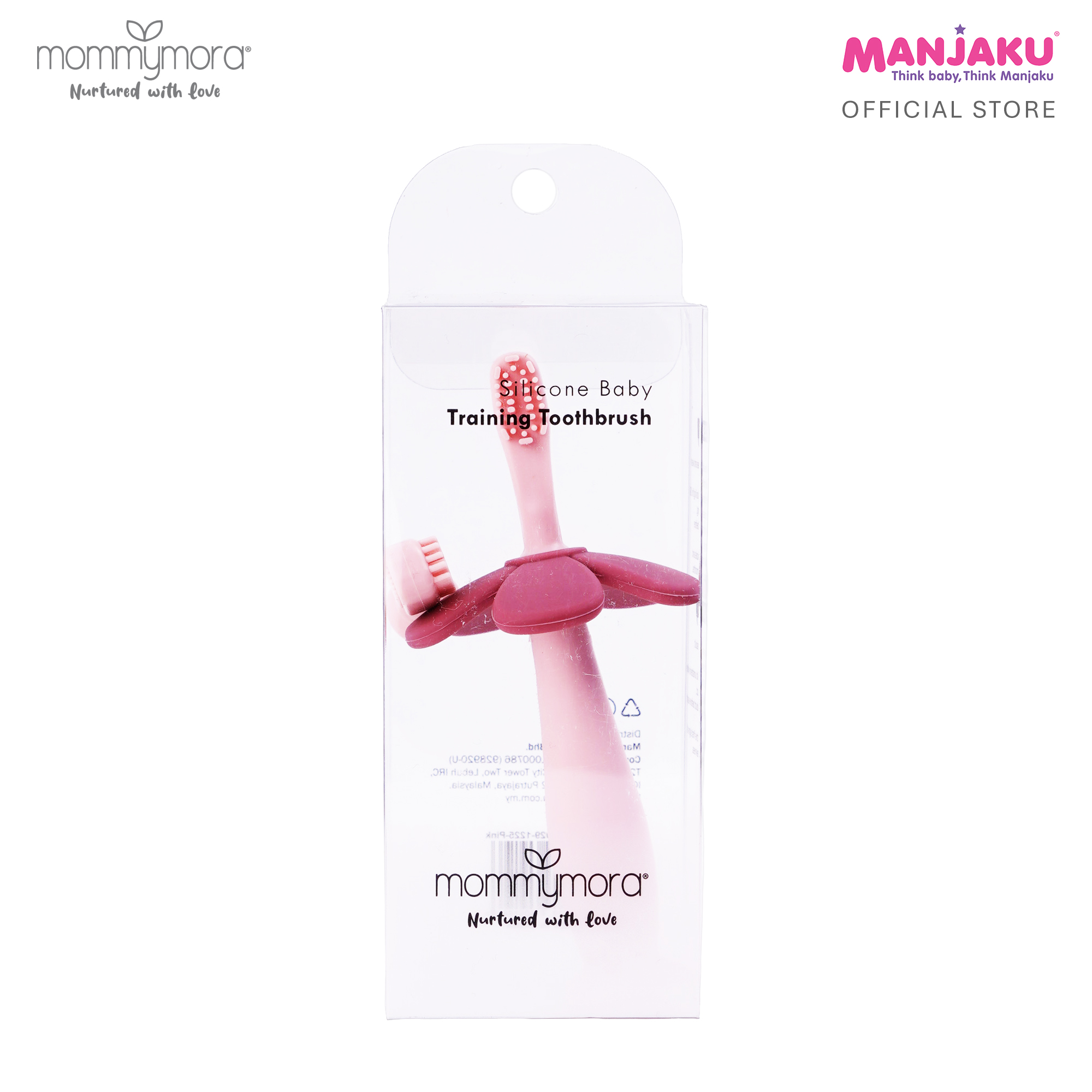 MOMMYMORA SILICONE TRAINING TOOTHBRUSH PINK