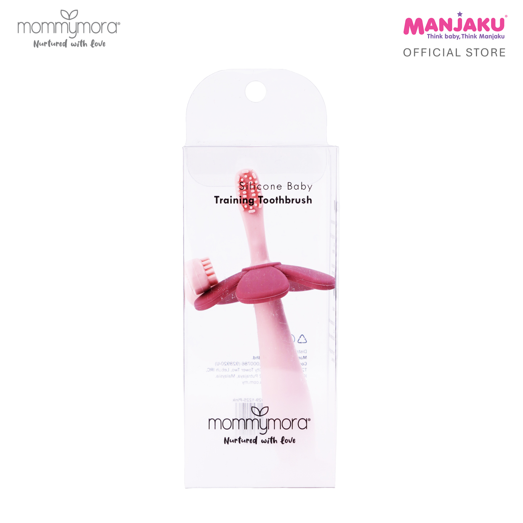 MOMMYMORA SILICONE TRAINING TOOTHBRUSH PINK