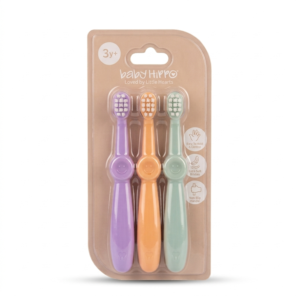 BABY HIPPO BABY TOOTHBRUSH 3IN1