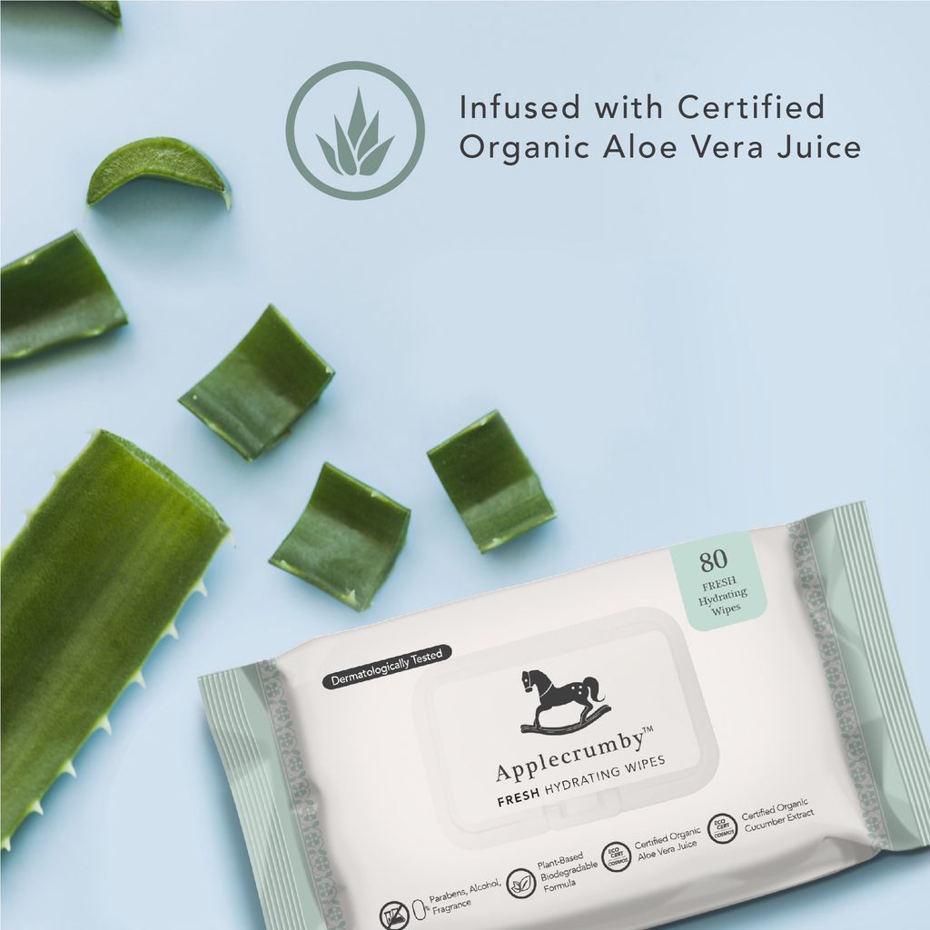 Applecrumby Fresh Hydrating Wipes 2x80s