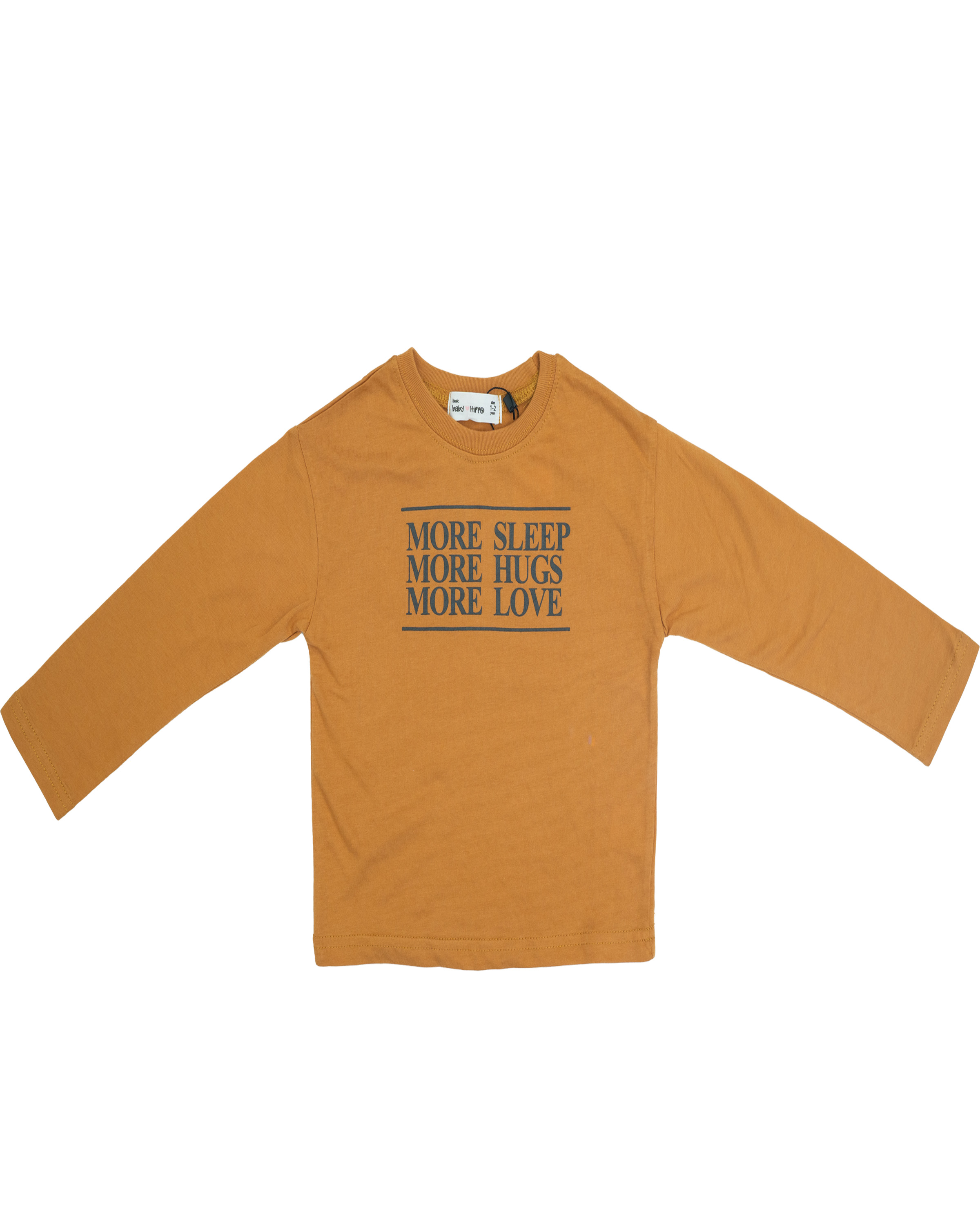 B.HIPPO L/S TOP (HTT0625-10085) - MORE SLEEP, MORE HUGS, MORE LOVE