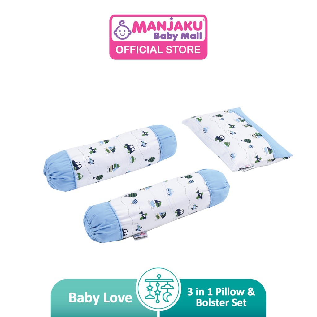 Baby Love 3 in 1 Pillow & Bolster set - Captain Blue (Model: 4951)
