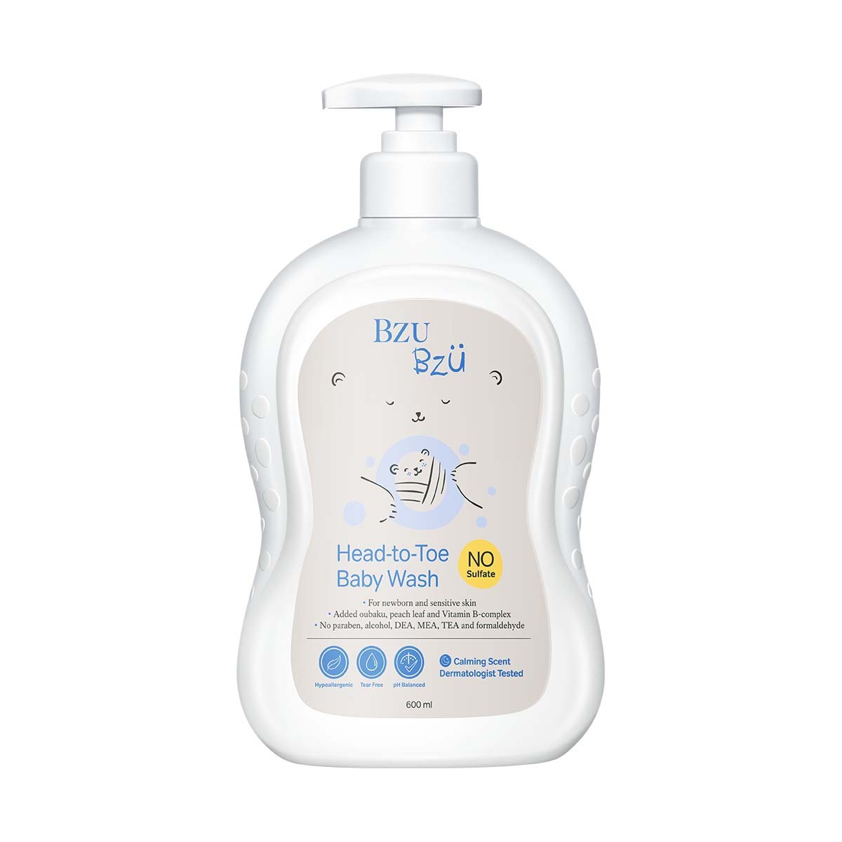 Bzu Bzu Head to Toe Baby Wash (600ml)