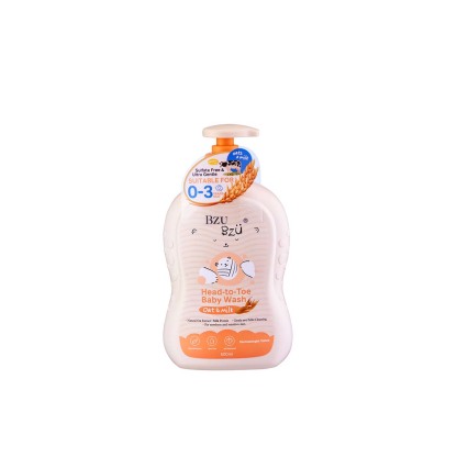 Bzu Bzu Head to Toe Baby Wash Oat & Milk (600ml)