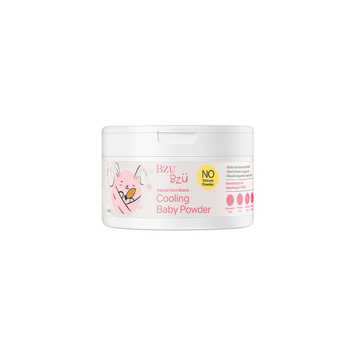 Bzu Bzu Cooling Baby Powder with Puff (140g)