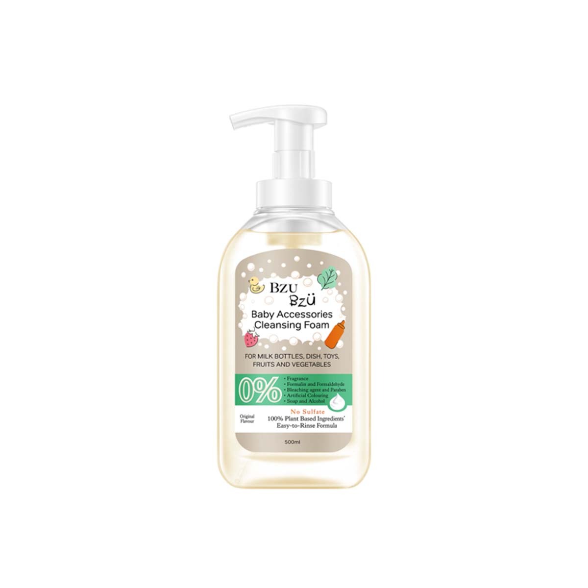 Bzu Bzu Baby Accessories Foaming Cleanser Non-Flavour (500ml)