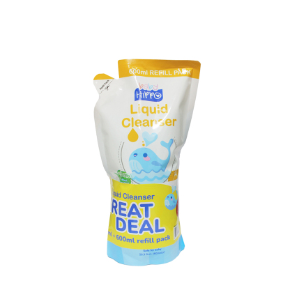 Baby Hippo Liquid Cleanser 600ml + 750ml - Orange
